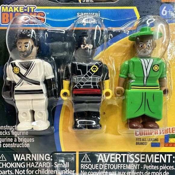 Make-It Blocks Figures SUPER HEROES SPACE PIRATES SAMURAI Set 4/ Pieces‎ 12 NEW - Picture 5 of 12